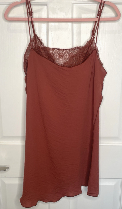 Free People Dresses & Skirts - Intimately Free People Women's Lace Trim Asymmetrical Mini Slip Dress Sz S Boho